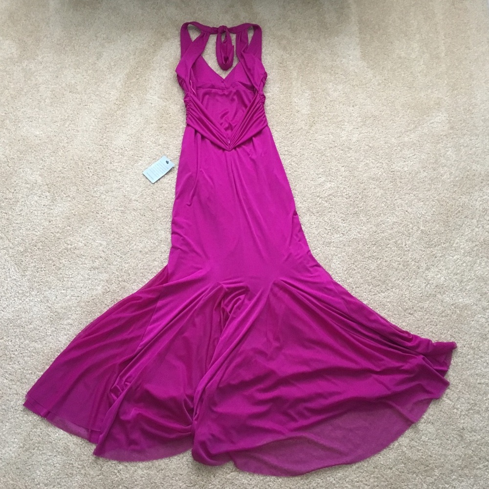 💕2xHP💕 NWT Mary L couture open back gown - Picture 7 of 8